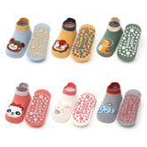 🧦🐻 6-Pair Cartoon Animal Socks – Comfy, Non-Slip, and Cute for Active Little Toes! 🎨🧒 - ThiGui